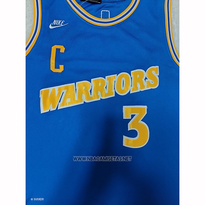 Camiseta Golden State Warriors Jordan Poole NO 3 Classic 2022-23 Azul